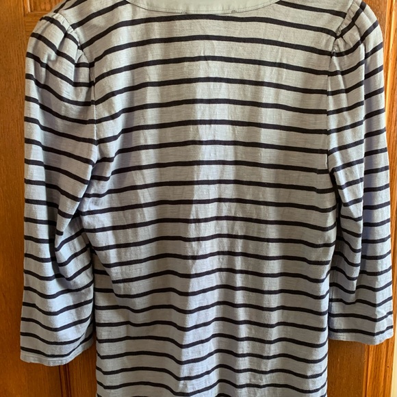 White House Black Market Blue Striped Button-Down Shirt – Size M - Picture 7 of 7